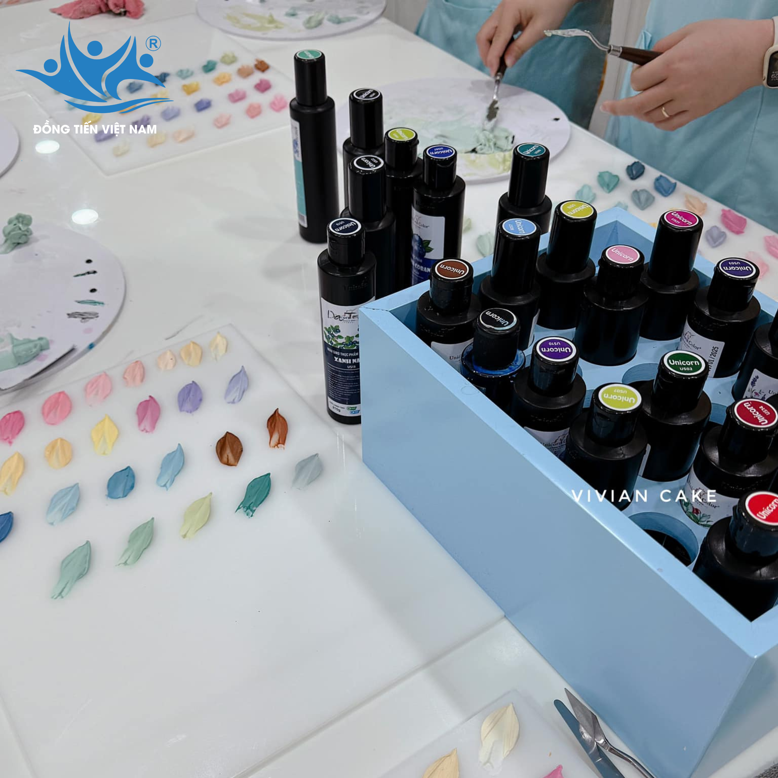 bảng màu thực phẩm siro unicorn 