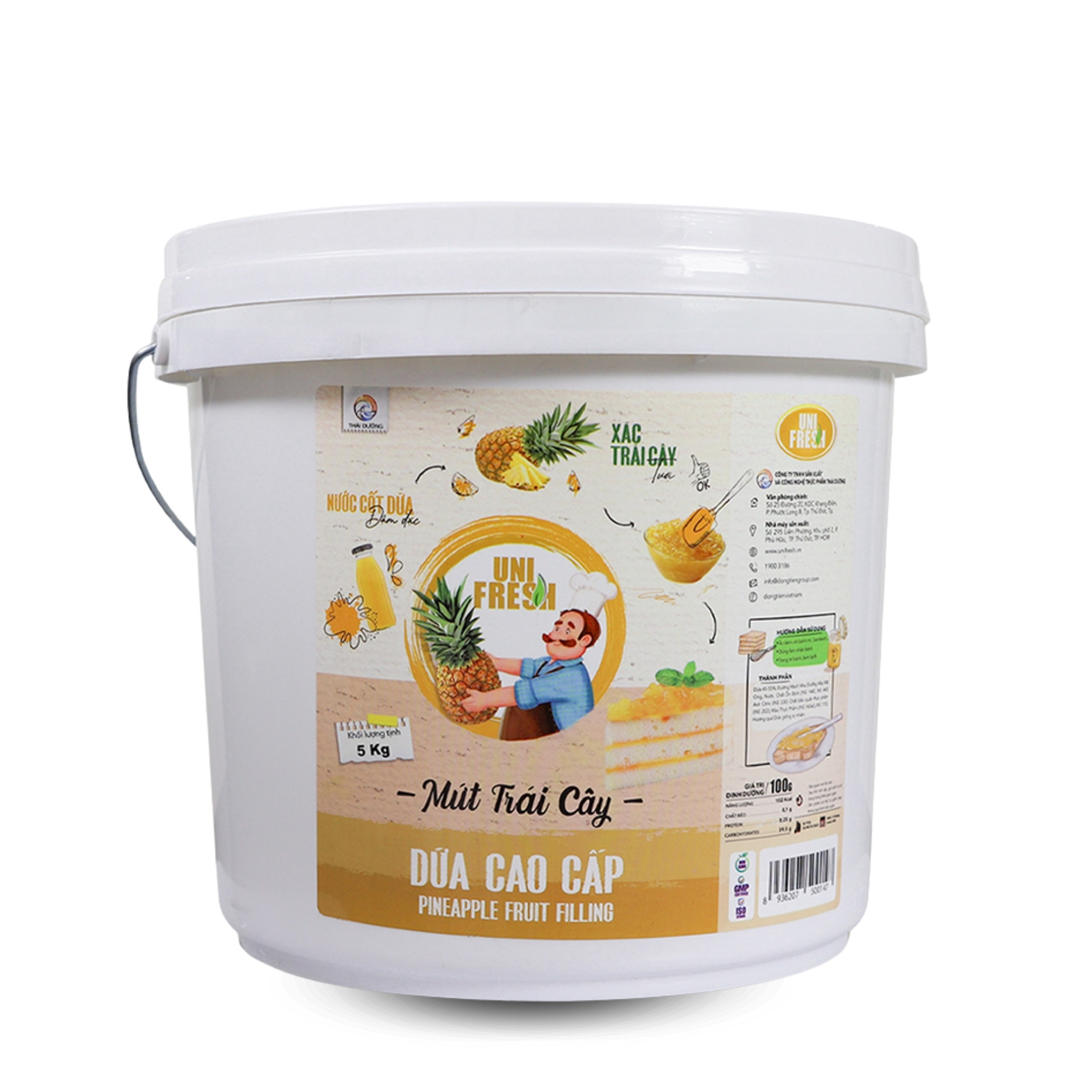 Mứt Trái Cây Unifresh Dứa Cao Cấp 5kg