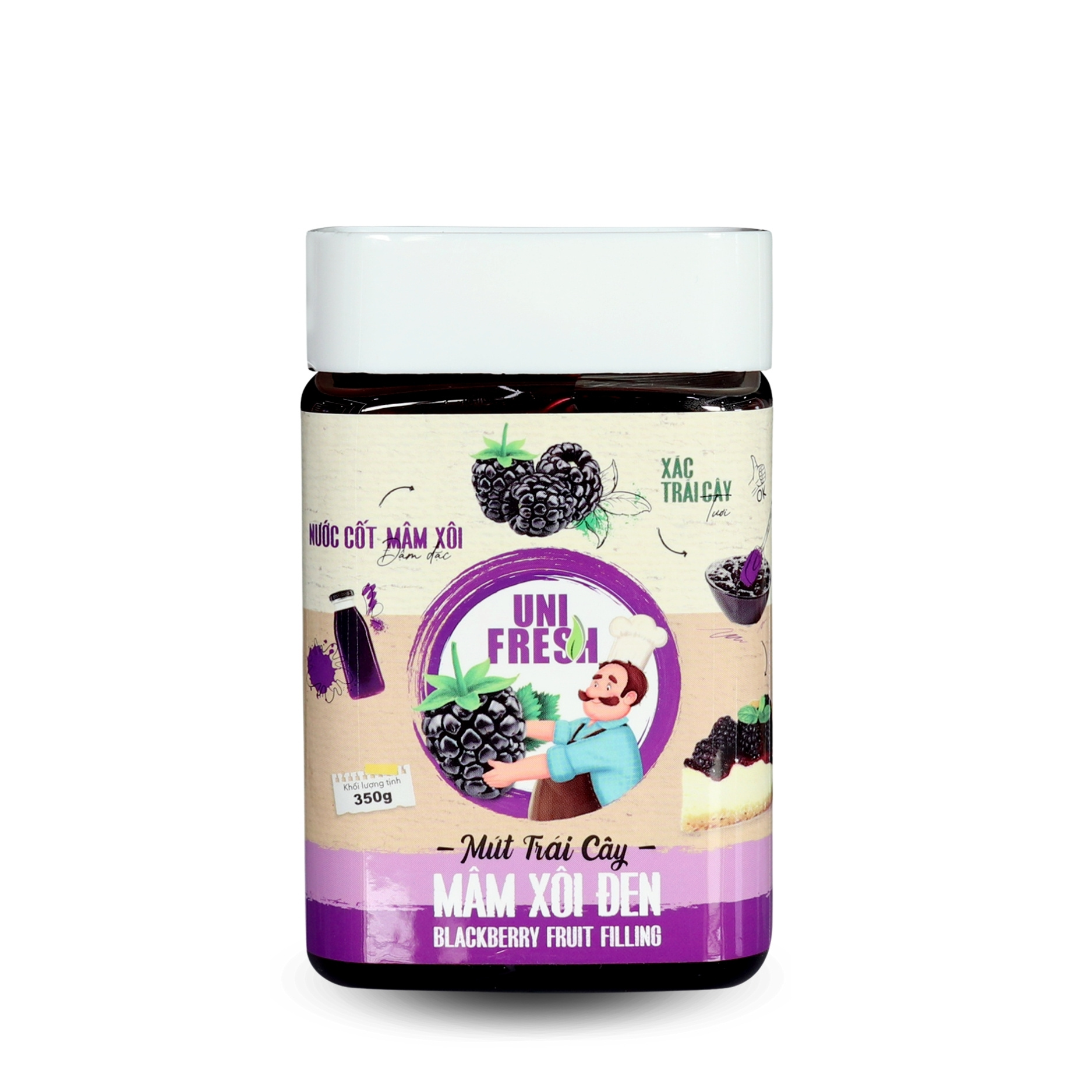 Mứt Trái Cây Unifresh Mâm Xôi Đen 350g