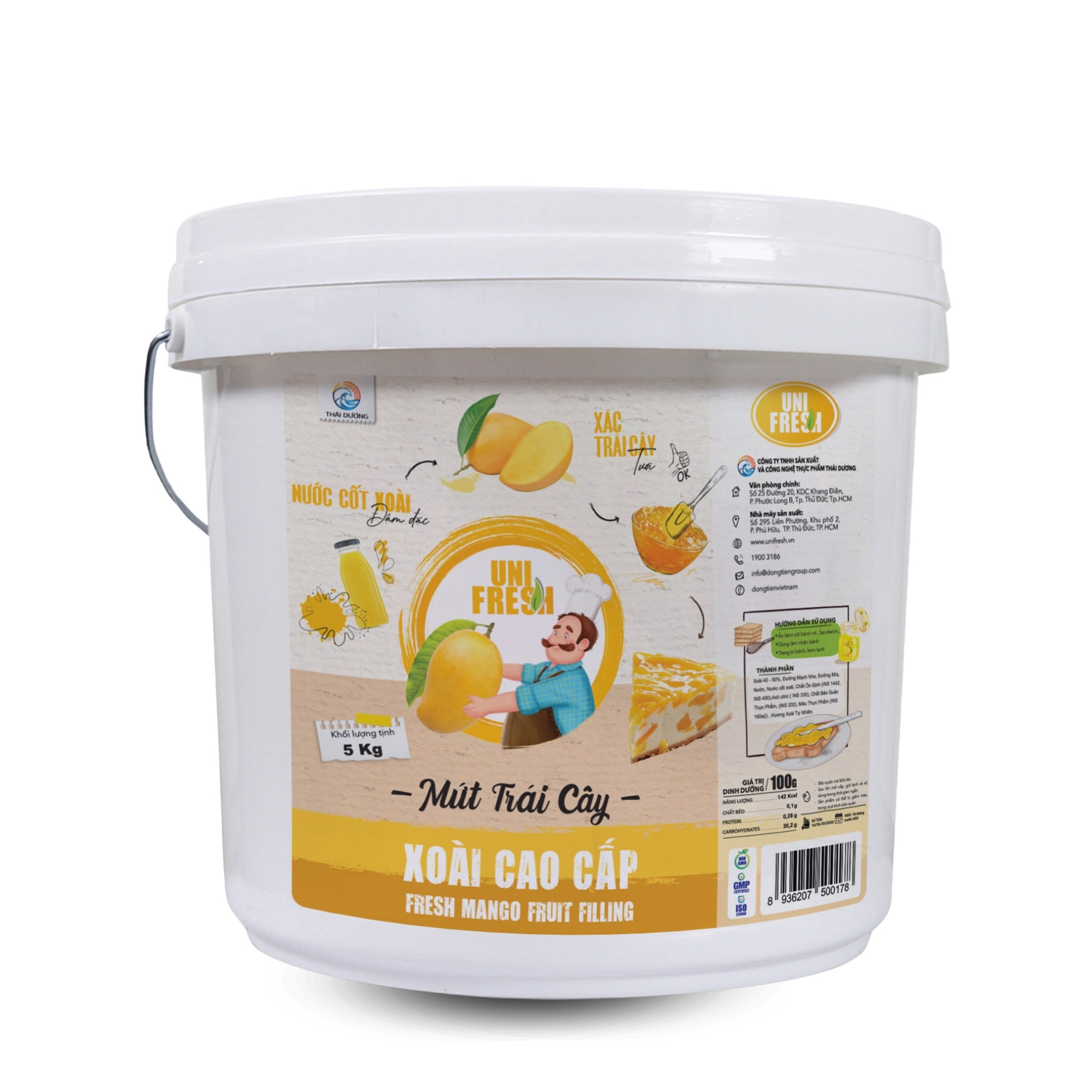 Mứt Trái Cây Unifresh Xoài Cao Cấp 5kg