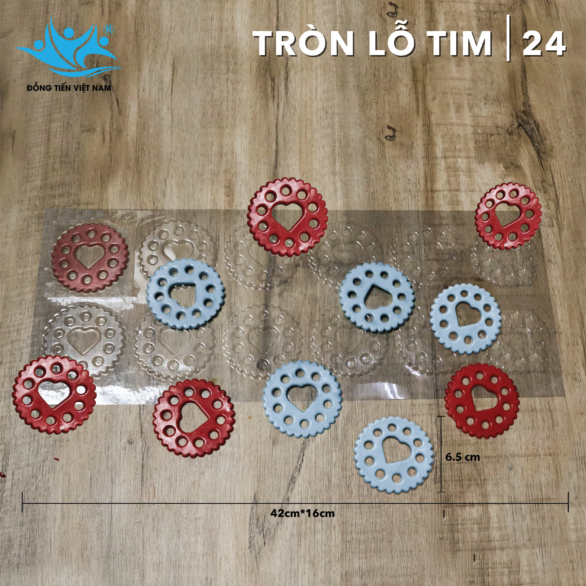 Khuôn Socola Định Hình-Tròn Lỗ  Tim