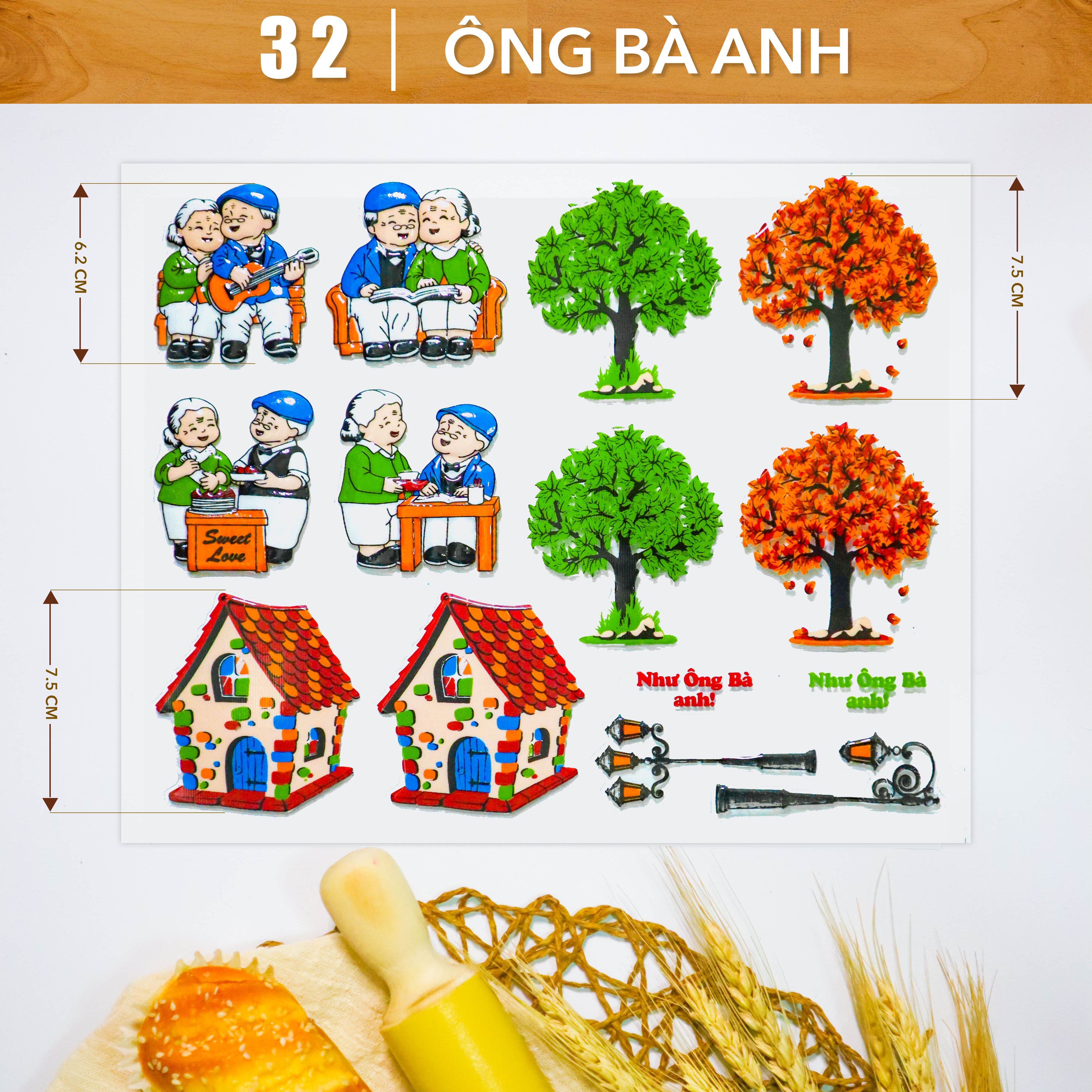 Khuôn In Hình Socola-Ông Bà Anh