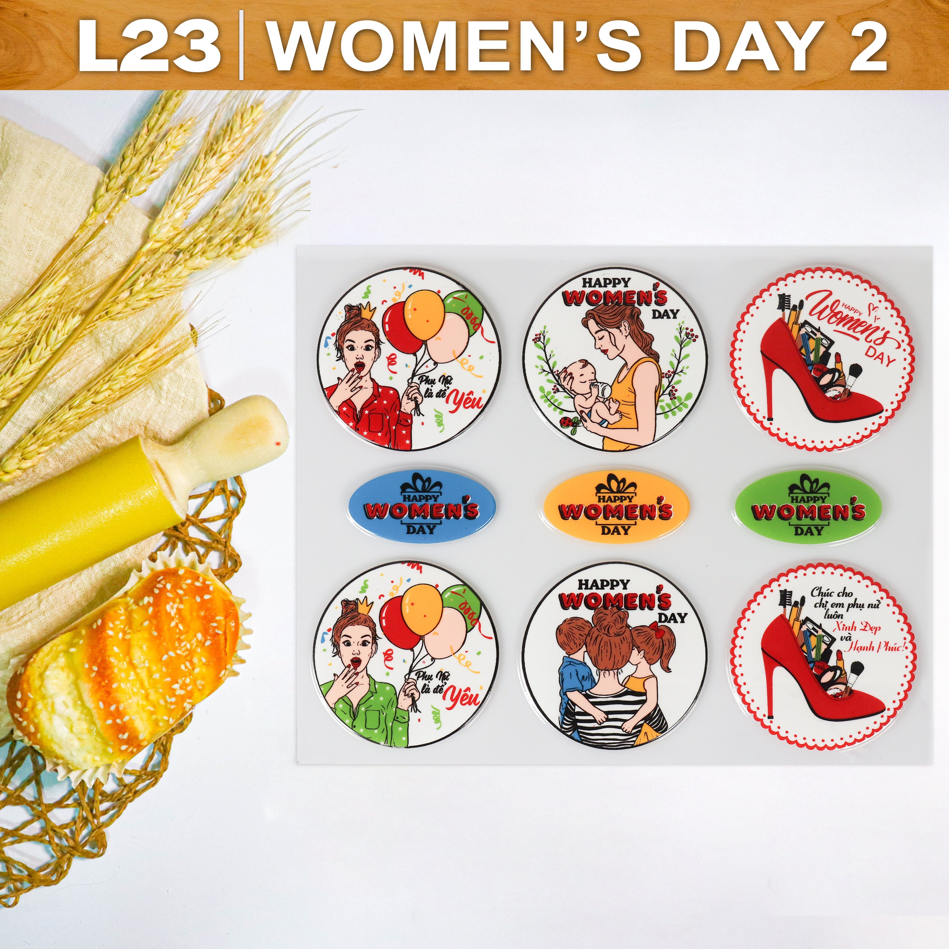 Khuôn In Hình Socola-Women's Day 2 