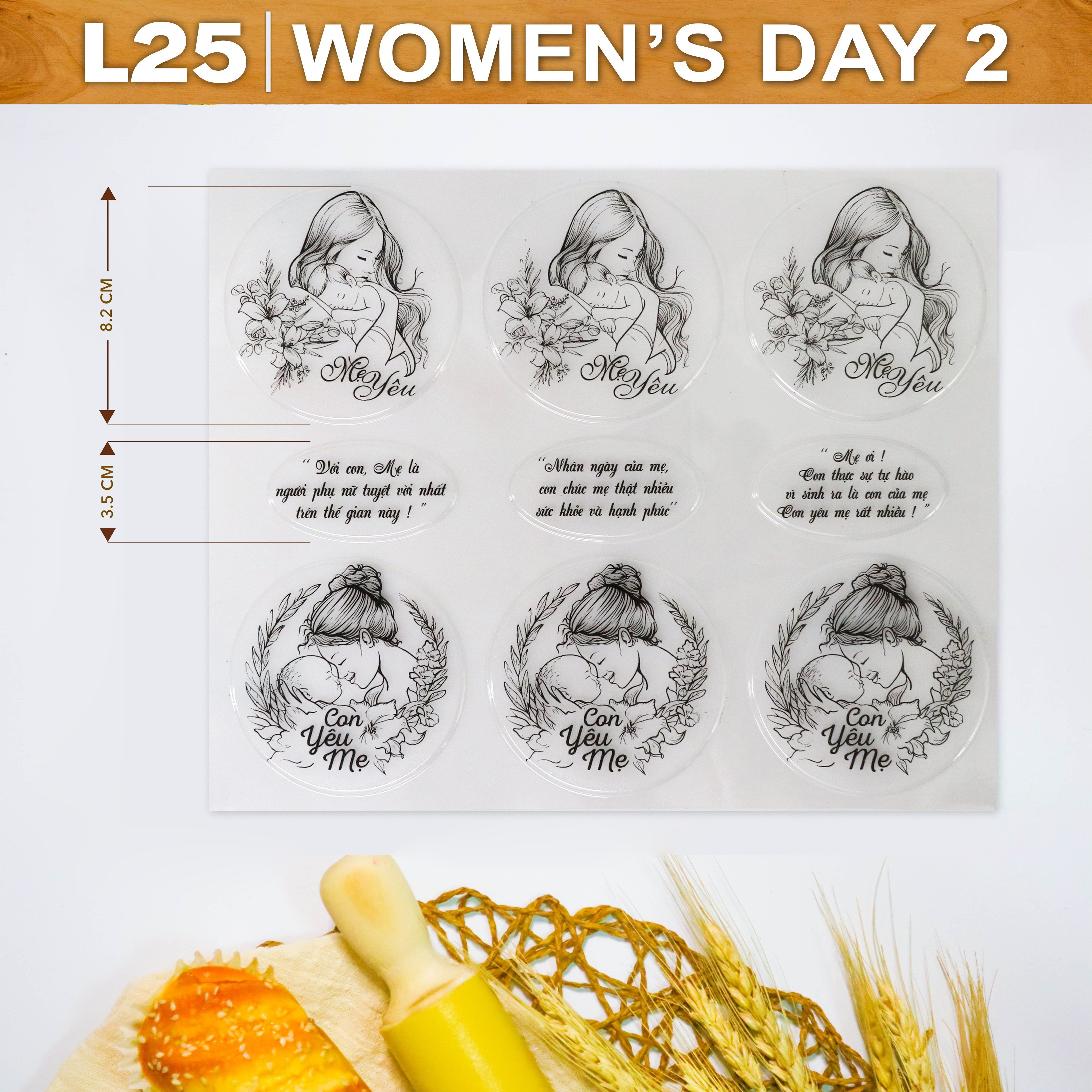 Khuôn In Hình Socola-Women's Day 2