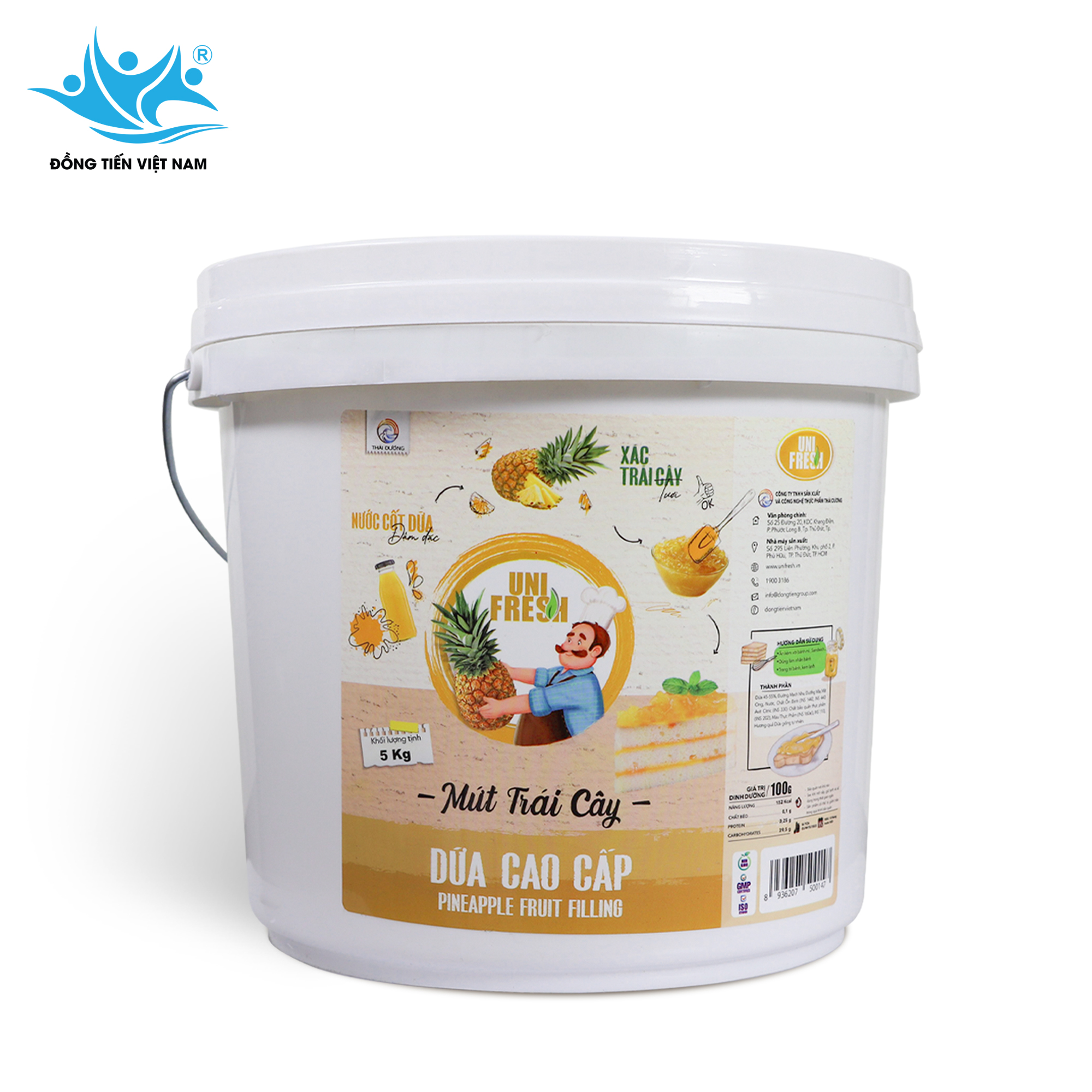 Tổng Hợp Mứt Trái Cây Unifresh 5kg-Dứa Cao Cấp