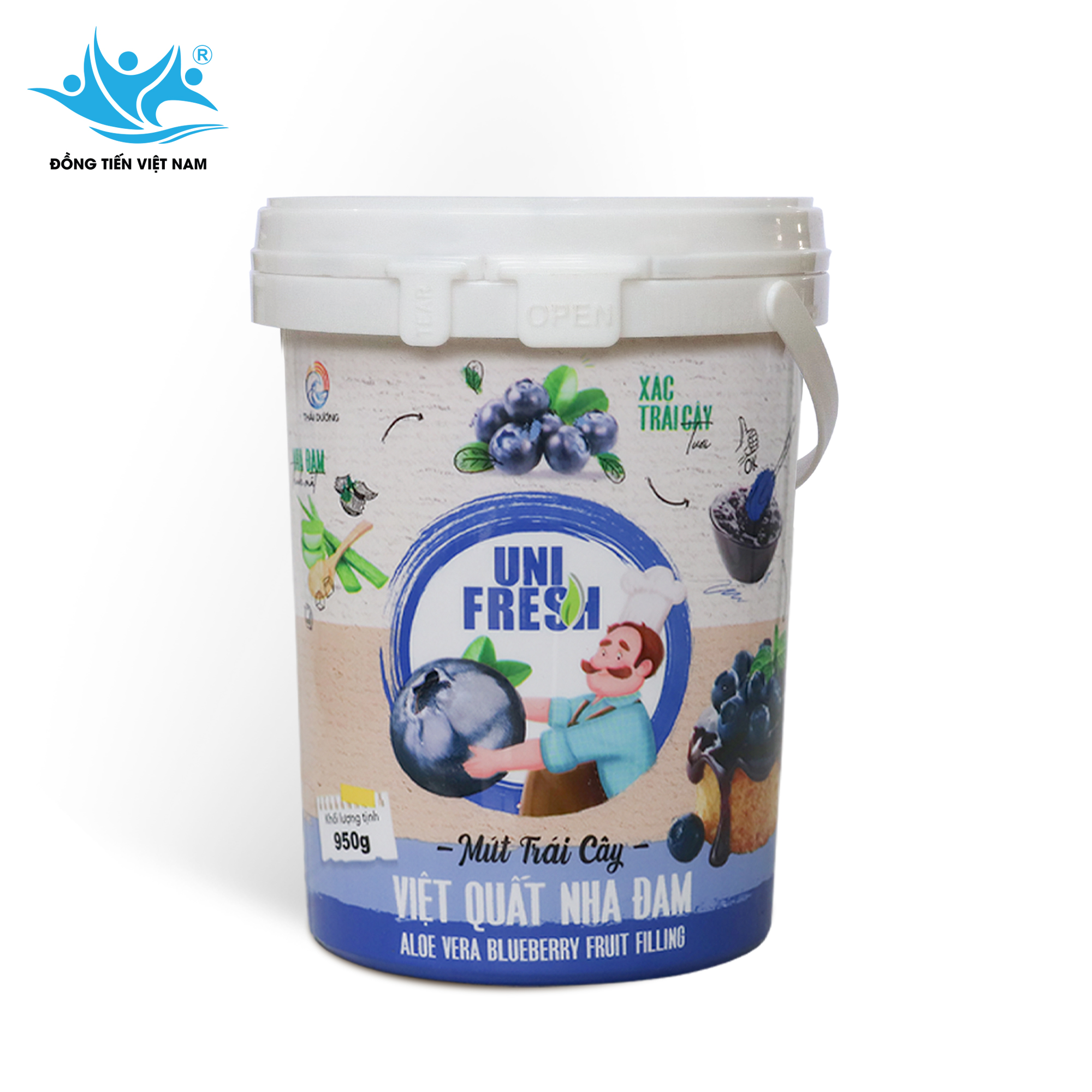 Tổng Hợp Mứt Trái Cây  Unifresh 950g-Việt Quất Nha Đam