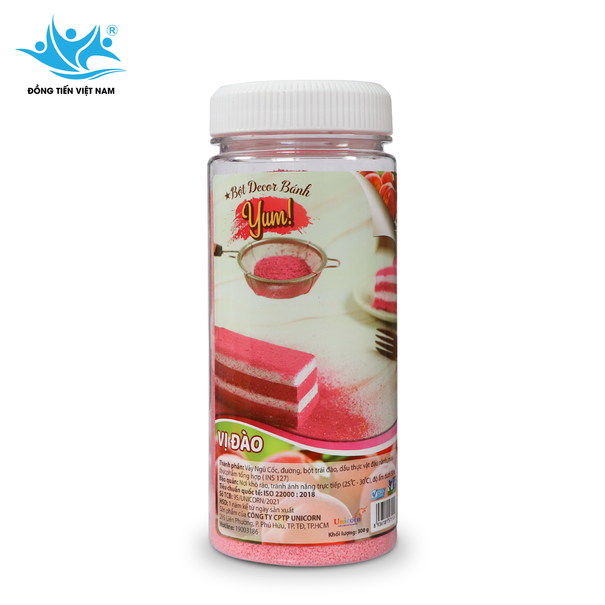 Tổng Hợp Bột Decor Bánh Yum! 300g -Vị Đào 