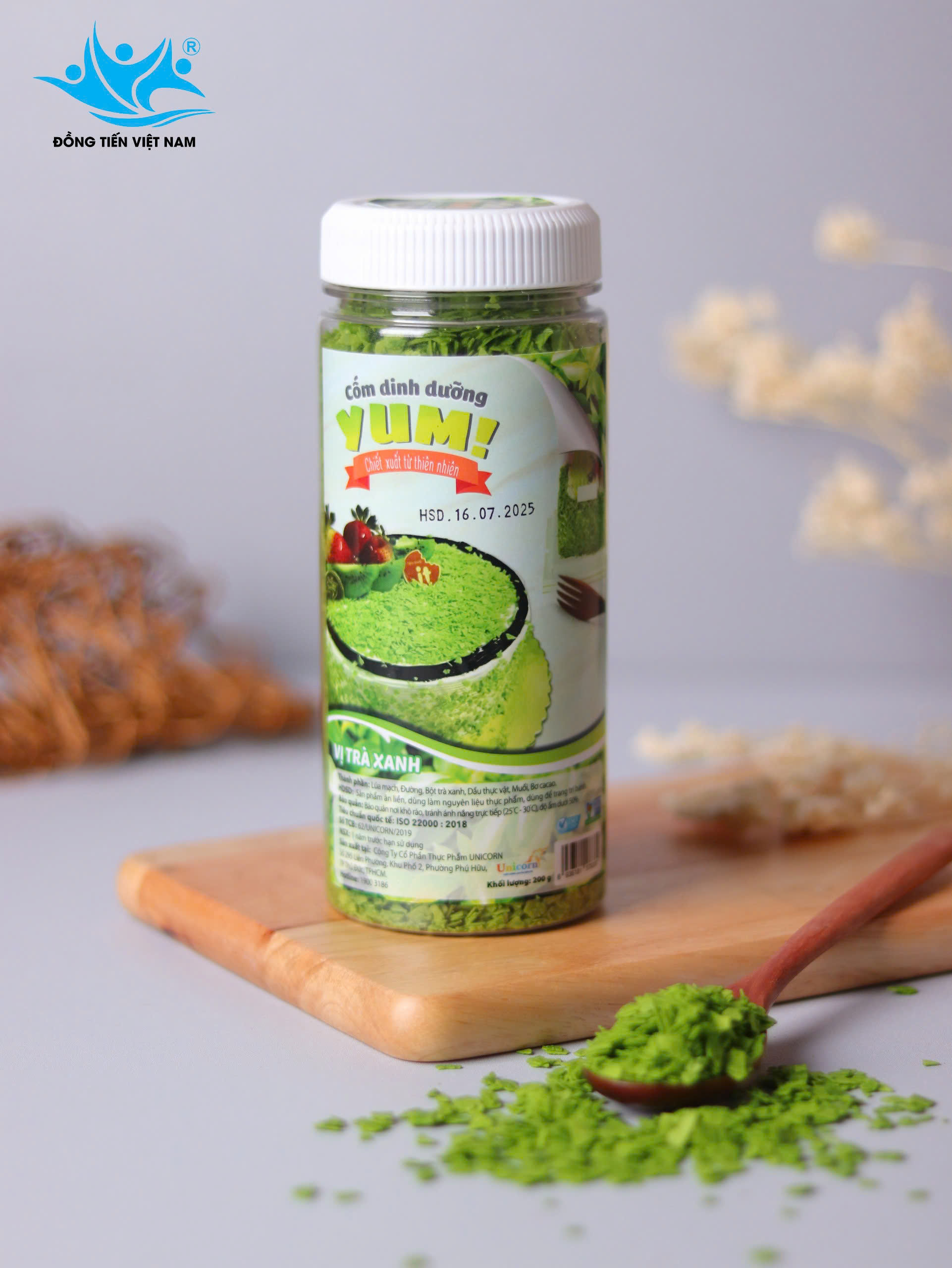 Tổng Hợp Cốm Dinh Dưỡng Yum! 200g-Vị trà xanh