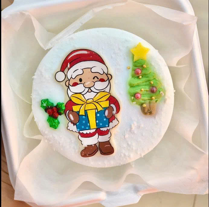 Chạm Mùa Noel Trên Mặt Bánh Chỉ Trong Vài Phút